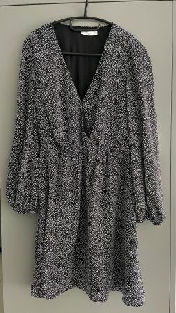 Kleid Mango, schwarz-weiss