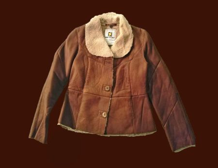 Lederjacke mit australischer Schearling-Wolle