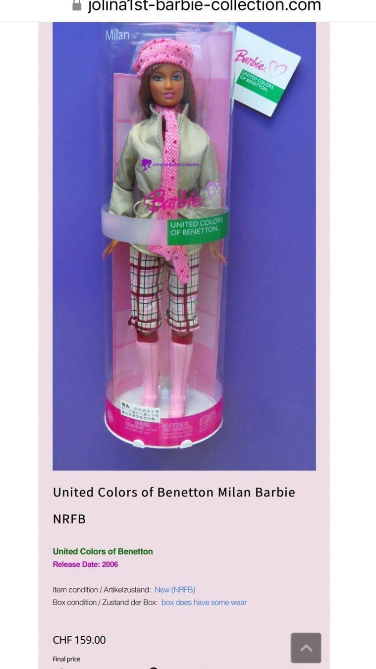 Puppen: Barbie BENETTON Milan 2006, pour collection – Neu und originalverpackt aus Morges von sandy069 4