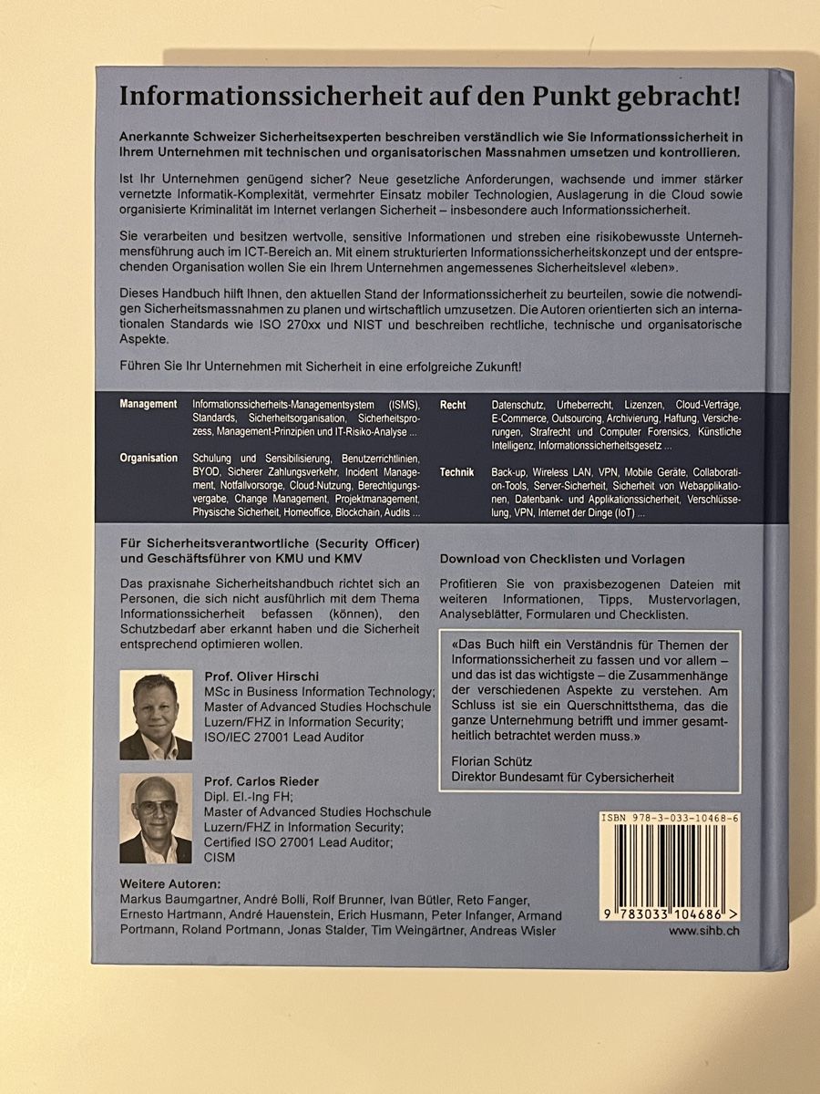 Libri: ICT-Rechtskonformität & Informationssicherheitshandbuch HSLU – Nuovo (secondo la descrizione) da Zürich venduto da vintage_for_you 6