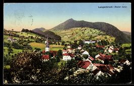 AK Langenbruck /Basler Jura, Ortsansicht mit Kirche und Häus