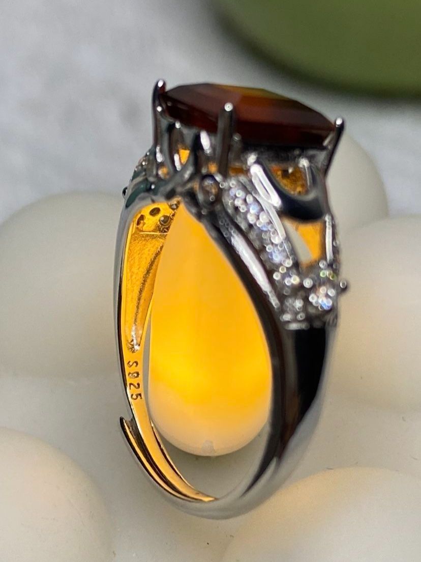 Anelli: Echter Granat Ring Grösse verstellbar 925 Silber – Nuovo (secondo la descrizione) da St. Gallen venduto da GIULESGG 8