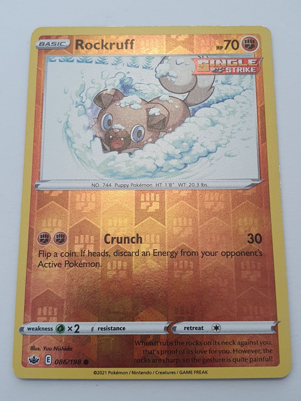 Pokémon Carte collezionabili: Rockruff / 2021 Pikémon / Reverse Holo – Usato da Oberdorf BL venduto da BaldenEagle