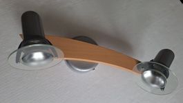 Schöne Spotlampe, Holz Deckenlampe, Top Zustand!