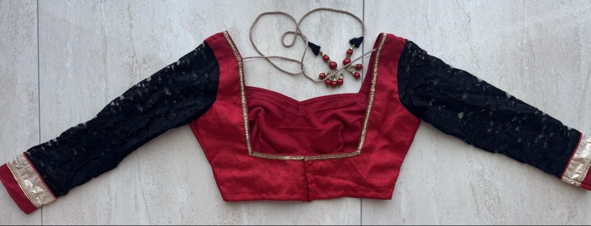 Vestiti: Indischer Saree rot weiss schwarz – Nuovo (secondo la descrizione) da Wichtrach venduto da Alyasahana 3