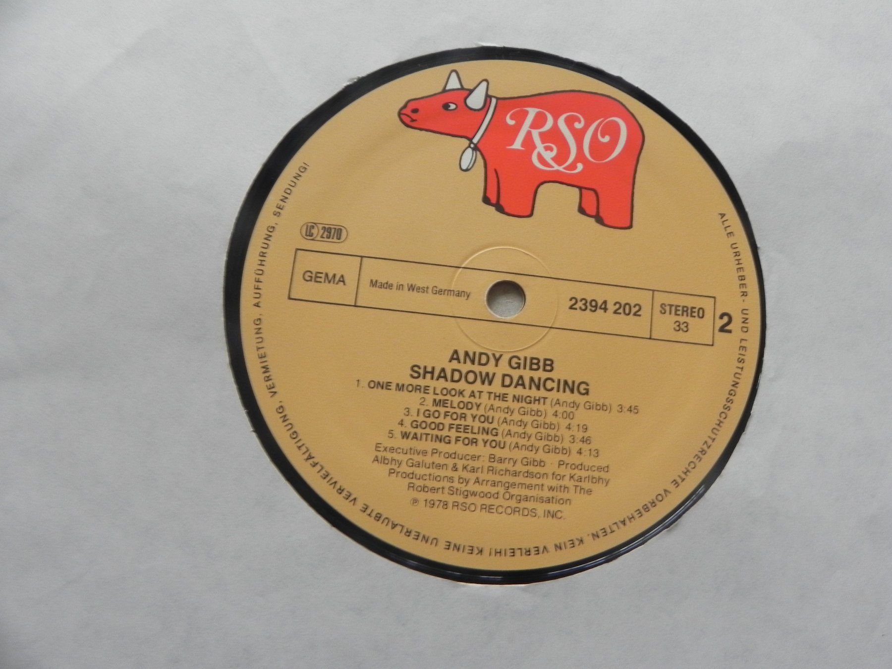 Dischi in vinile: LP brit.-Australien Pop Sänger Andy Gibb 1978 Shadow Dancing – Usato da Siebnen venduto da krimsie 4