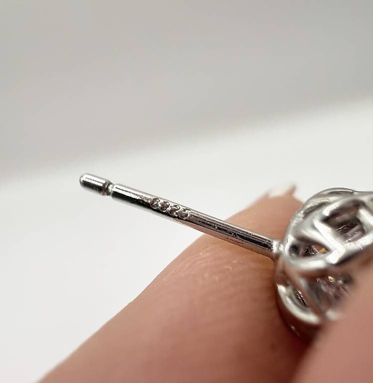 Orecchini pendenti & Orecchini a lobo: Silberne Ohrstecker mit Zirkonia klein – Usato da Thalwil venduto da han_2b8c 3