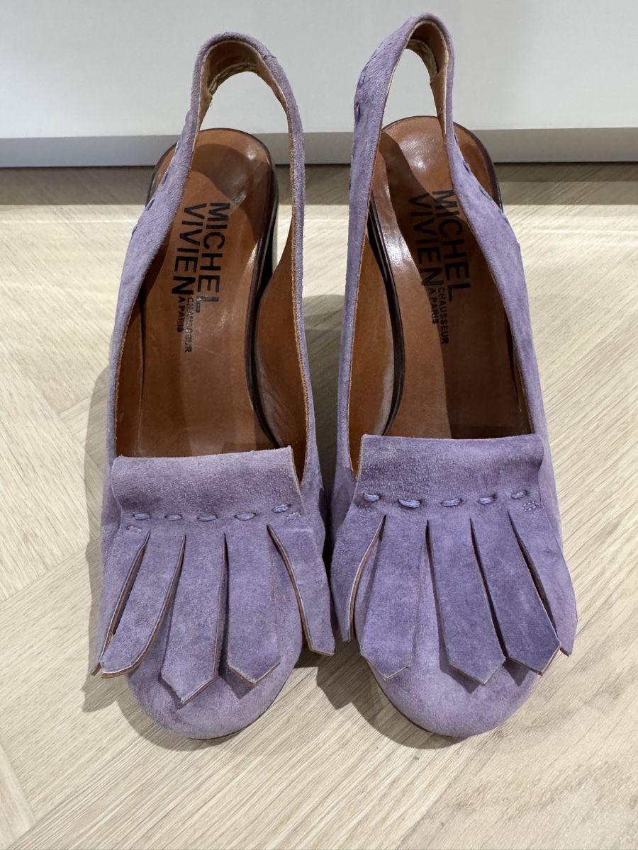 Scarpe da donna: Michel Vivien, en daim violet, T35 – Usato da Pully venduto da TCarrard