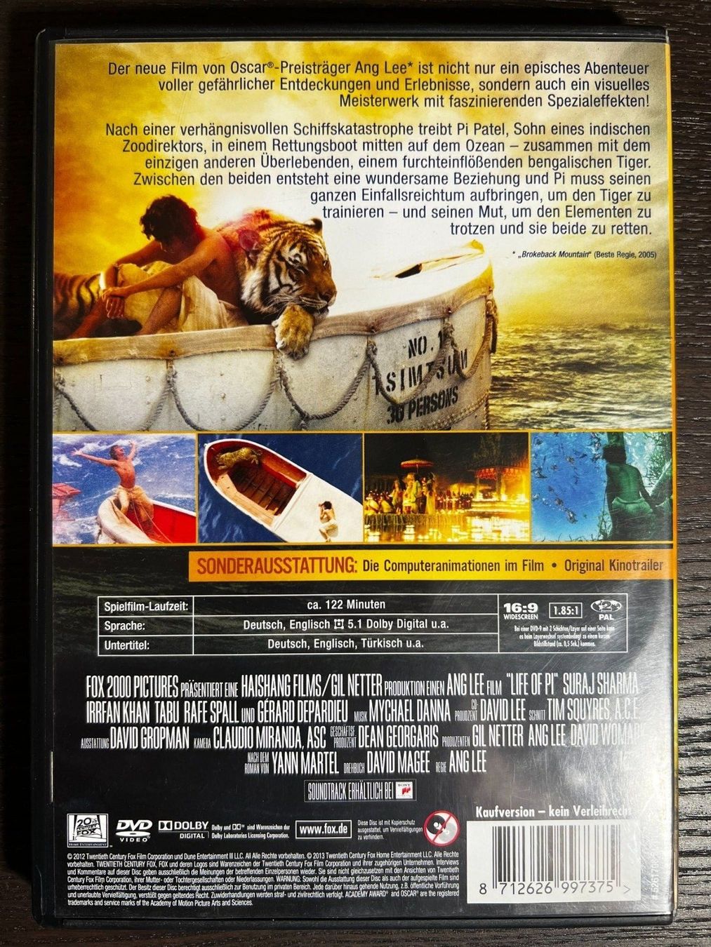 Tutti i DVDs: Life of Pi – Usato da Zürich venduto da FilmFreunde 1