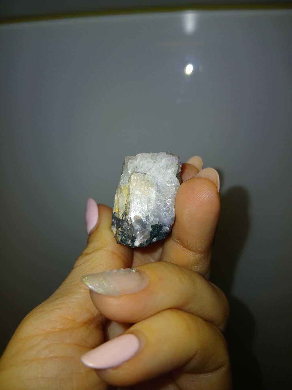 Edelsteine: Edelstein Amethyst in weissem Quarz – Neu (gemäss Beschreibung) aus Galgenen von Liv_Steinauer_1 4