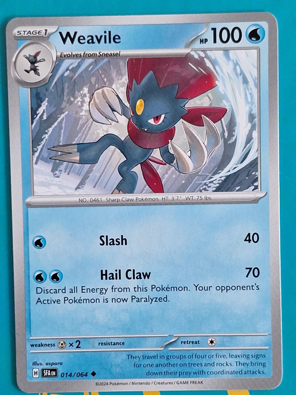 Pokémon Carte collezionabili: Weavile - Pokemon Shrouded Fable - #7 – Usato da Altstätten SG venduto da GGsGameshop