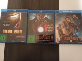 Iron Man 1-3 mit Robert Downey Jr. auf Blu-ray / Top Zustand