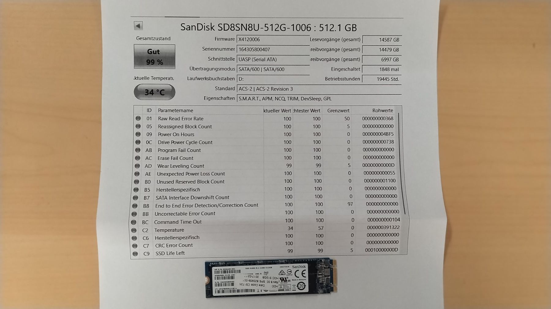 Sandisk Dischi rigidi: SanDisk SSD SD8SN8U 512GB M.2 2280 – Usato da Wallisellen venduto da mic_gg2g 1
