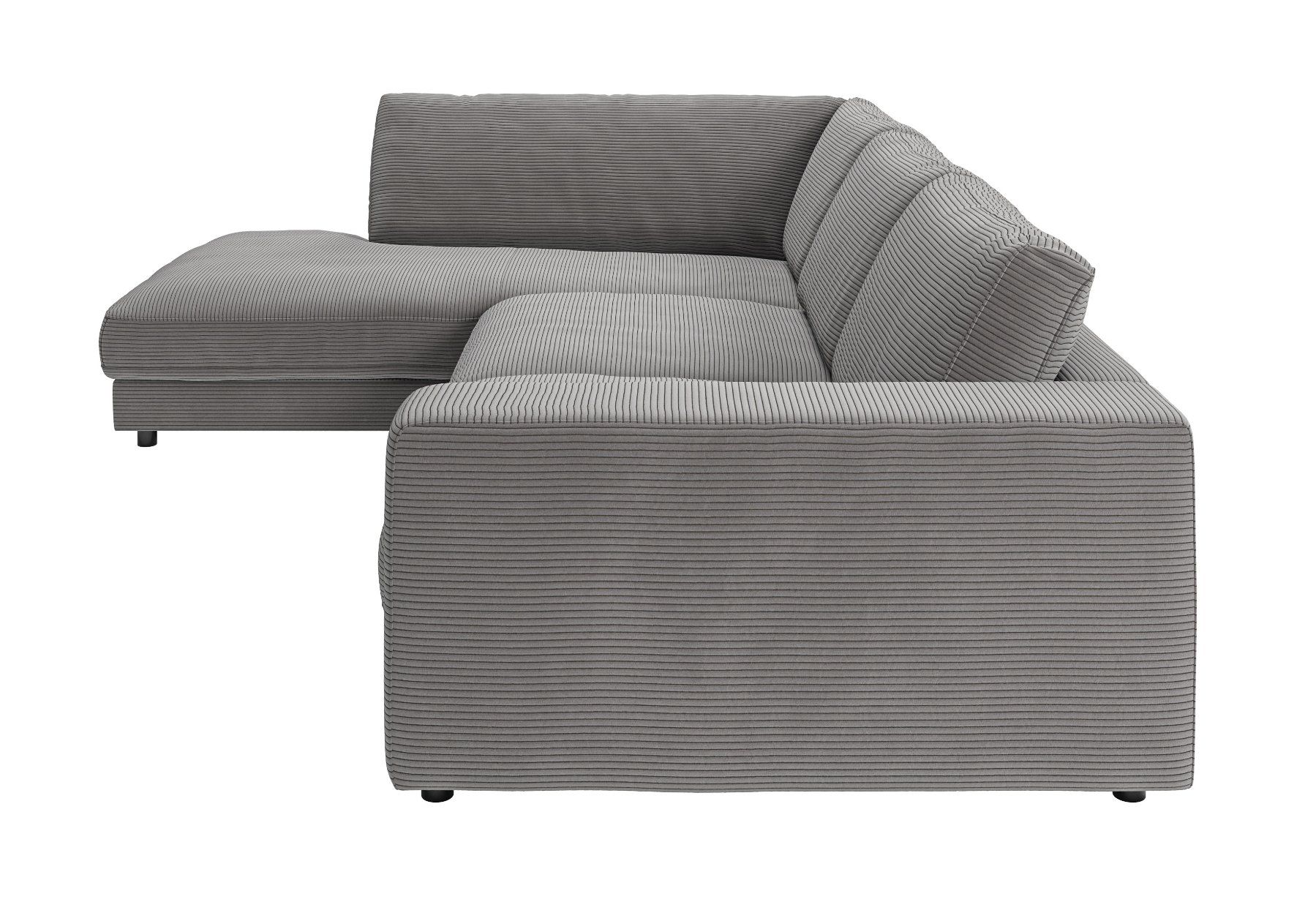 Sofas: Ecksofa High End in Cord  dark grey Links – Neu und originalverpackt aus Bischofszell von deluxe-moebel 3