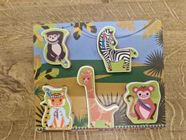 Legler Holzpuzzle Tiere Dschungel, neuwertig, Top Zustand!