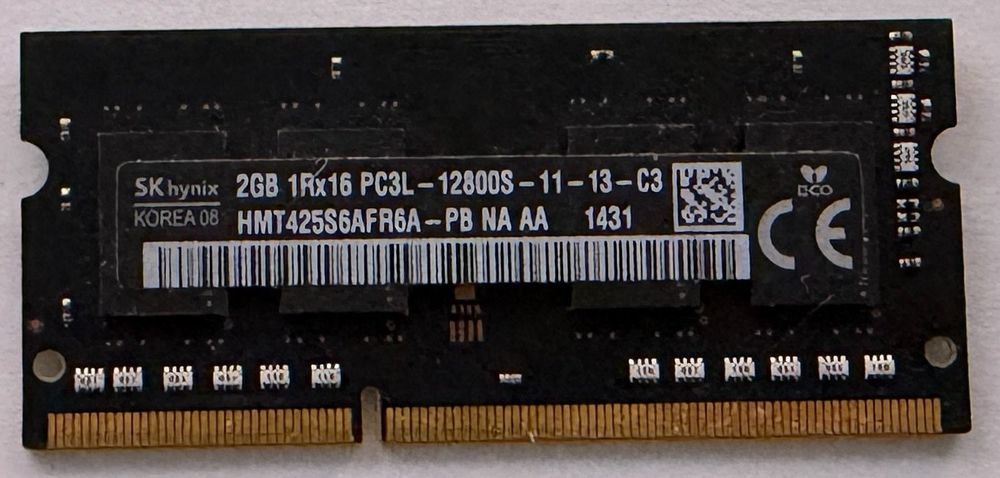 SK Hynix 8GB 2Rx8 PC3L - 12800S / HMT41GS6BFR8A - PB NO AA (Gebraucht) in Pratteln für CHF 9