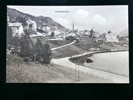 AK ST. MORITZ DORF, ungelaufen, antik, ca 1900-1920
