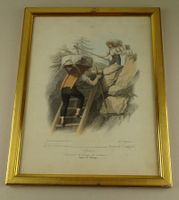 KÄSER, VACHERS, SCHWYZ, ALTKOLORIERTE LITHOGRAPHIE UM 1830