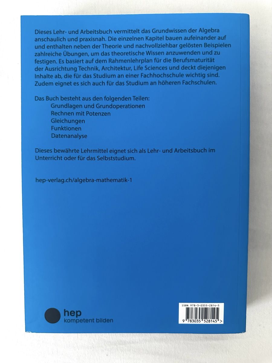 Bücher: Algebra Mathematik 1 Lehrbuch mit digitaler Ausgabe – Neu (gemäss Beschreibung) aus Winterthur von Enis 1