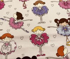 Patchworkstoff tanzende Mädchen