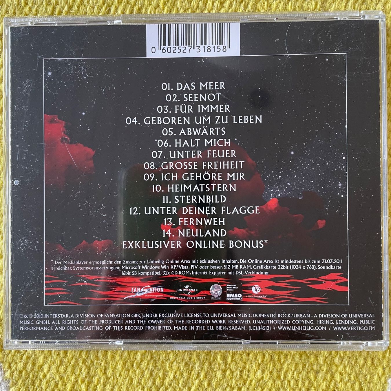 CD: UNHEILIG-GROSSE FREIHEIT – Usato da Rorschacherberg venduto da CD-Roli 1