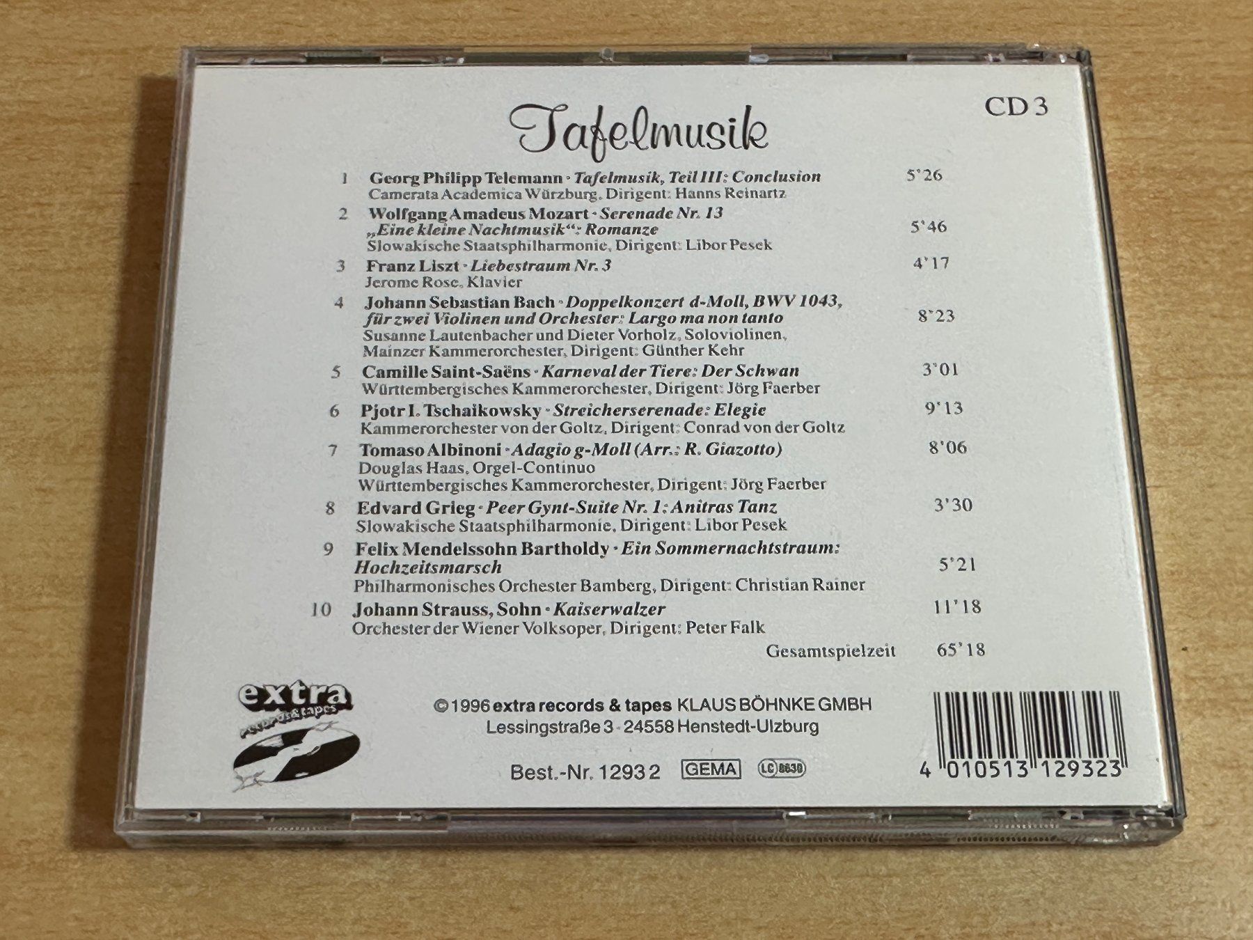 CDs: Klassik - Tafelmusik - 3 CD – Gebraucht aus Rikon im Tösstal von Alpenmutz 7