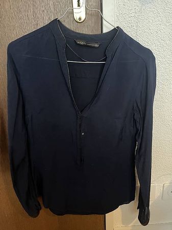 Bluse dunkelblau Zara XS