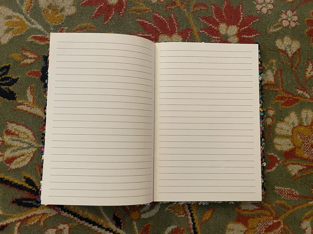 Libri: Neues Notizbuch mit Pailletten, A5, ungebraucht – Nuovo (secondo la descrizione) da Bern venduto da sim_29lq 4