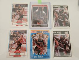 6x Clyde Drexler / 1988 1989 1990 Fleer / Nba Basketball