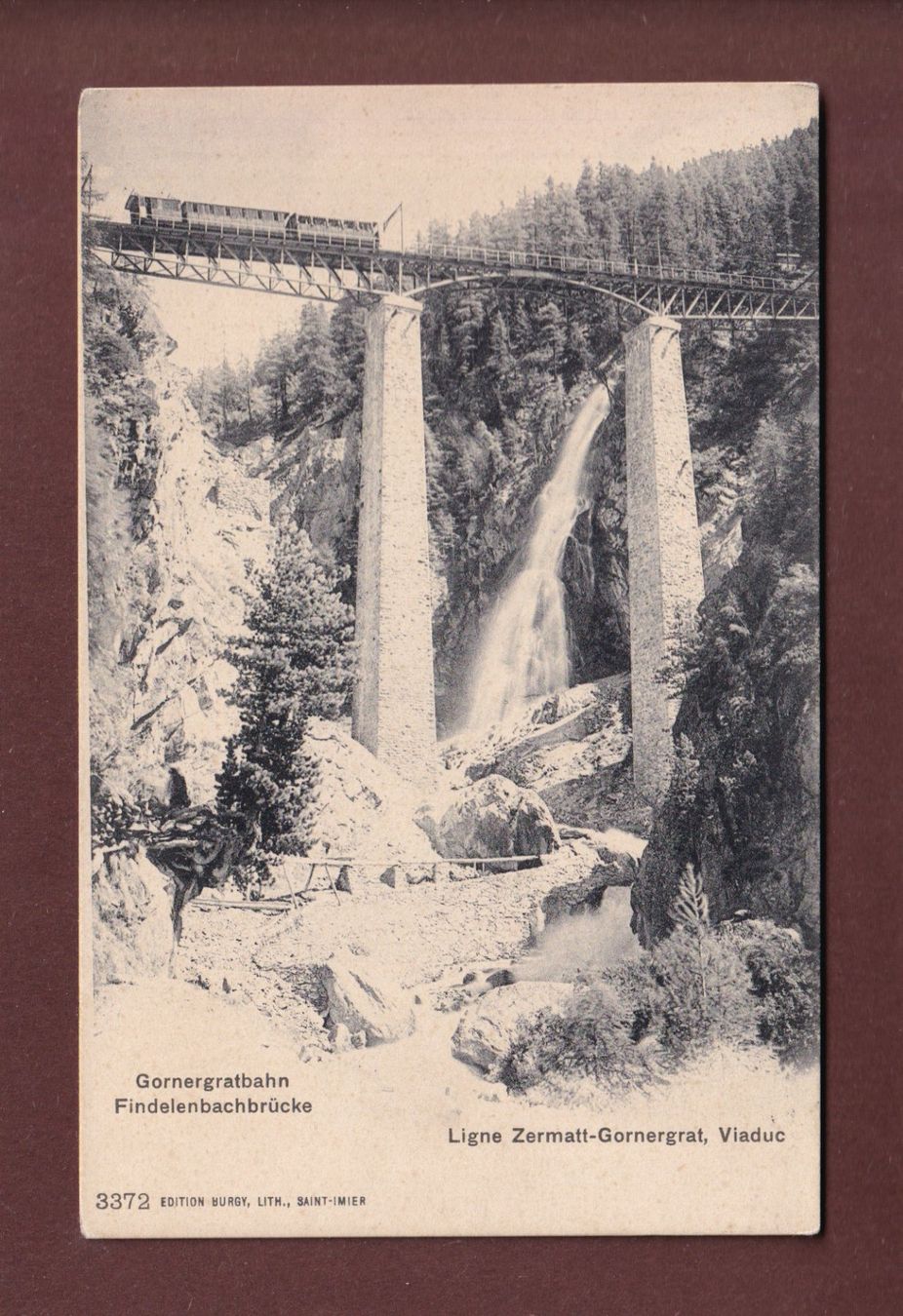 Cartes postales: Gornegratbahn - FINDELENBACHBRÜCKE – D'occasion à Pully par nicecards-shop