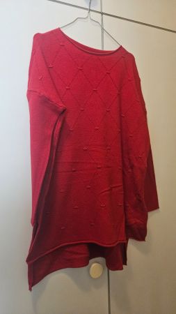 Pullover rosso misto viscosa tg. L/XL