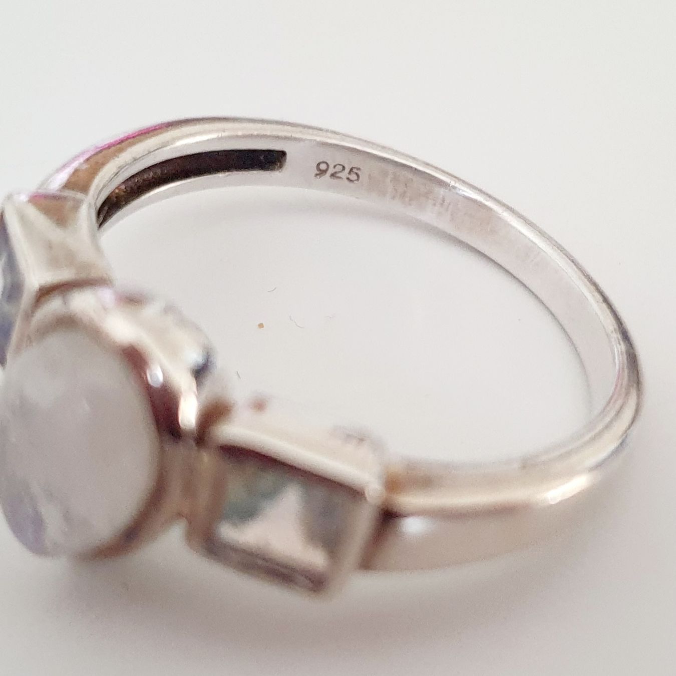 Anelli: Mondstein Ring 925 Sterling Silber, Gr 19mm – Usato da Kreuzlingen venduto da Wunderkiste123 5
