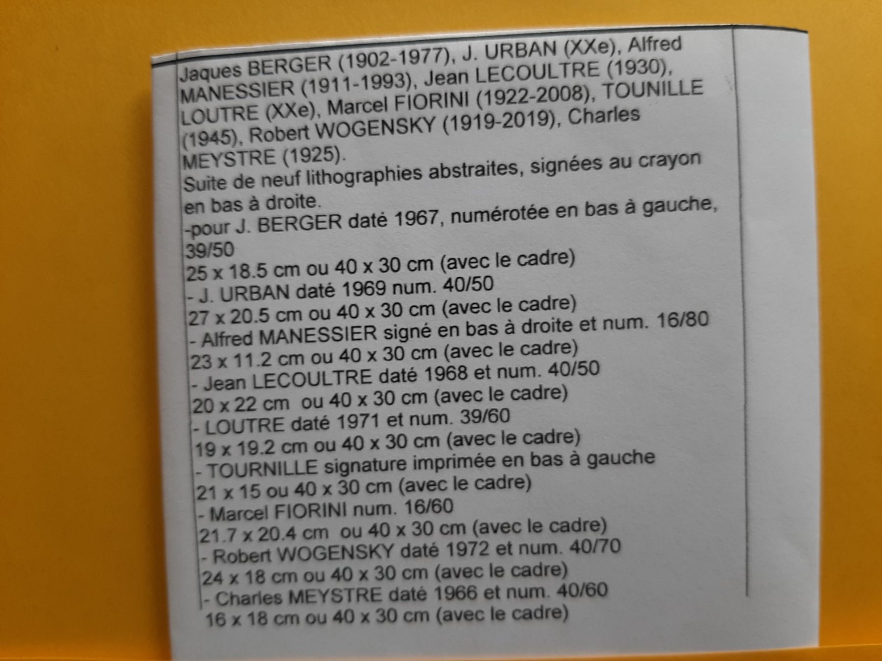 Incisioni: ENSEMBLE DE 9 GRAVURES – Usato da Lausanne venduto da 55michel 1