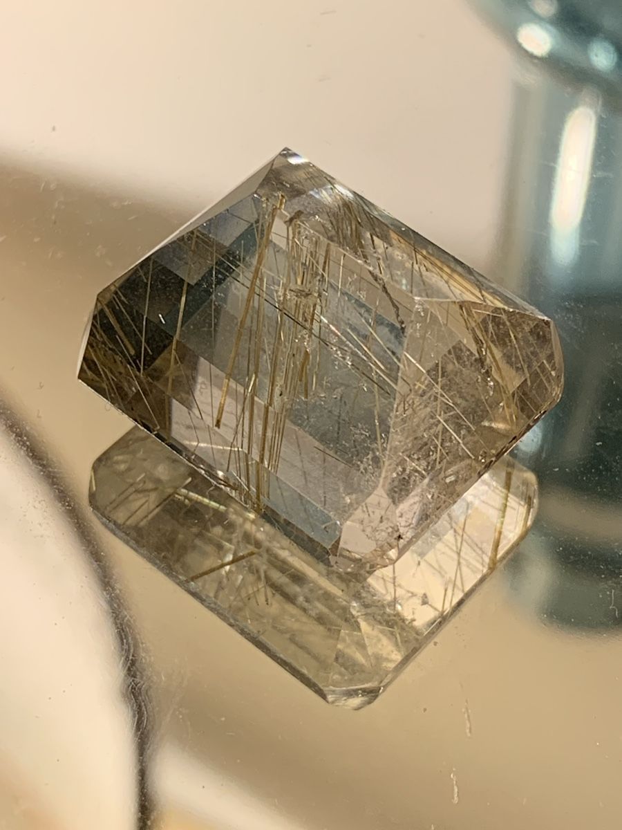 Pietre preziose: Rutilquarz Schmuckstein , Goldene Einschlüsse, – Usato da Worblaufen venduto da Invintage64 5