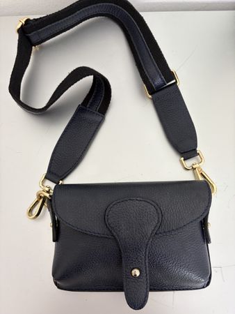 Ledertasche dunkelblau
