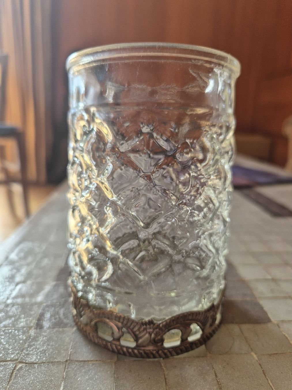 Portacandele: Kerzenglas mit Metallfassung – Usato da Mürren venduto da daniela_sch_96