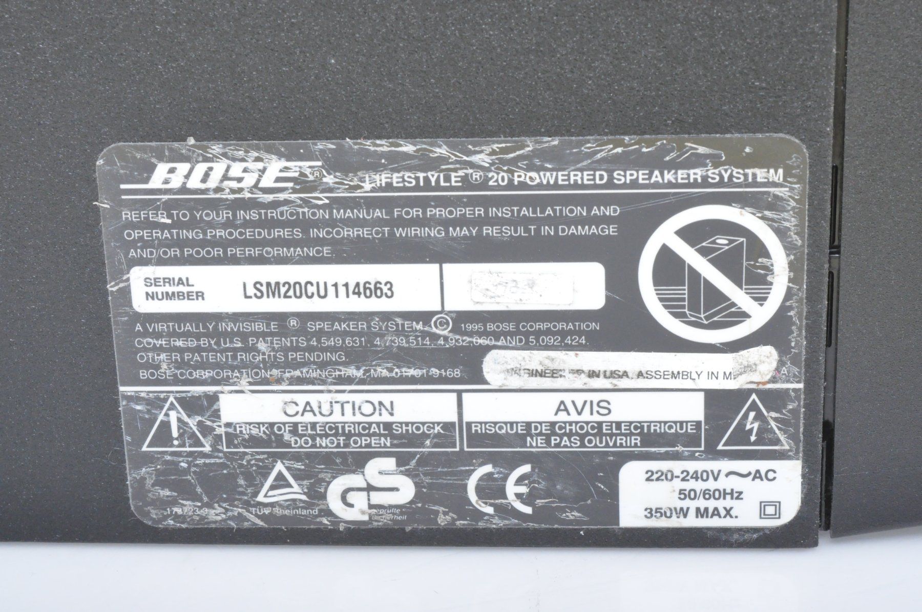 Bose Lautsprecher: BOSE Lifestyle 20 Powered Subwoofer – Gebraucht aus Oberglatt ZH von  5