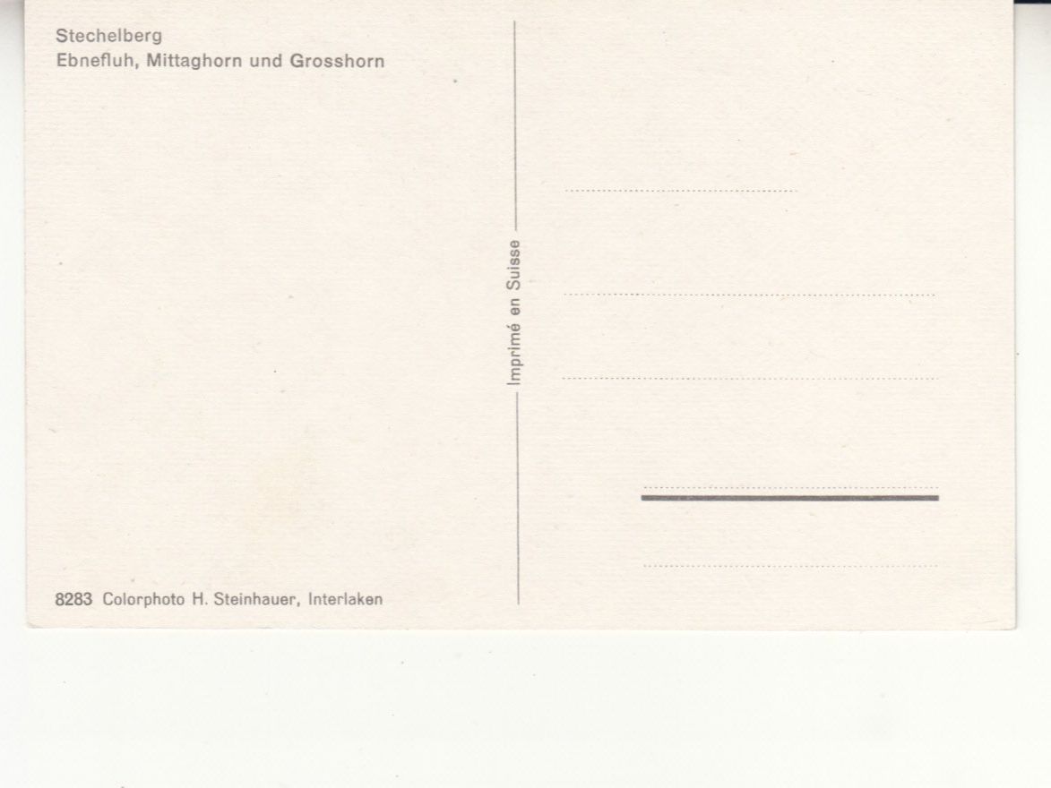 Cartoline postali: Stechelberg ca. 1960 – Usato da Bürglen TG venduto da StampGraf 1