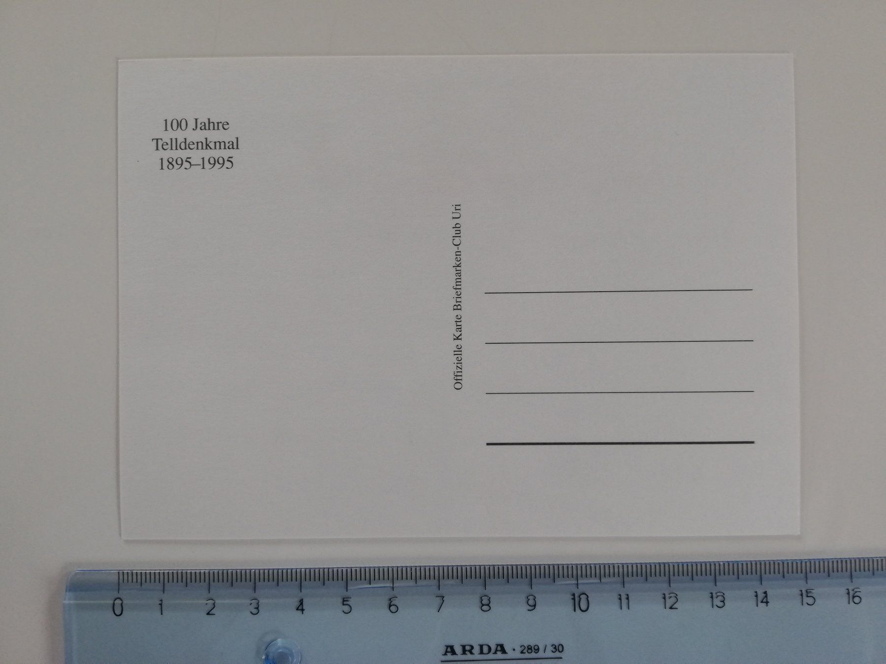 Tutti i francobolli: 100 Jahre Telldenkmal Postkarte 1995 – Nuovo (secondo la descrizione) da Amriswil venduto da Alfaromeo007 1