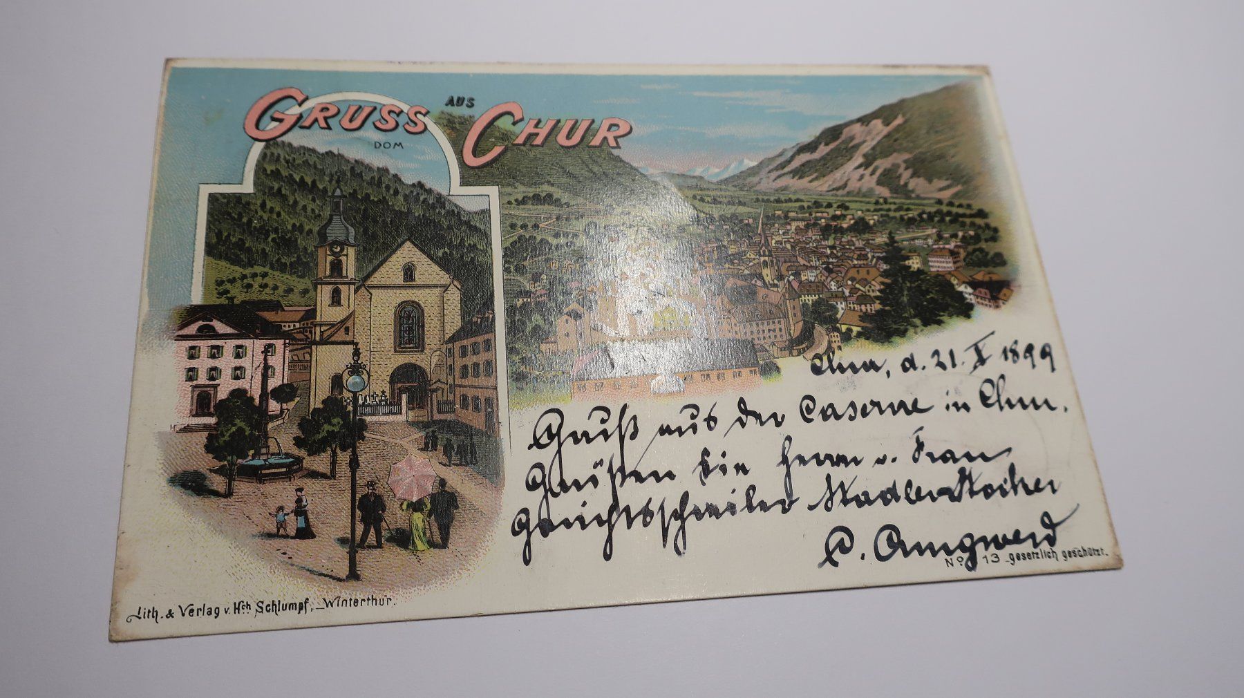 Cartoline postali: Gruss aus Chur 1899 – Usato da Cormoret venduto da Pascalll2001 1