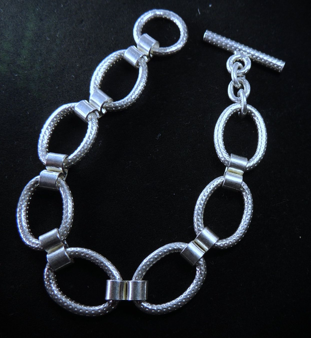 Bracciali & Braccialetti: Silber 800 Armband mit ovalen Ringelementen – Usato da Waldenburg venduto da schaller707 1