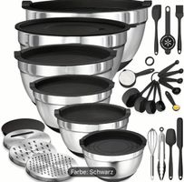Edelstahl Schüssel Set mit Deckel, 17-teilig, Neu!