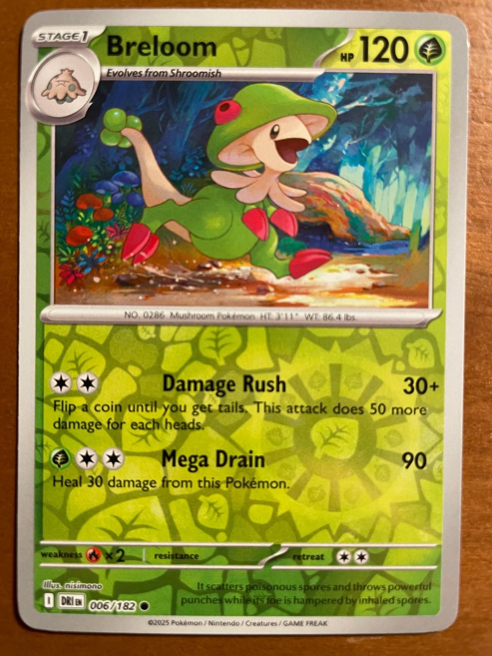 Pokémon Carte collezionabili: Pokemon Breloom Reverse (Versand gratis) – Nuovo (secondo la descrizione) da Chur venduto da Angerson