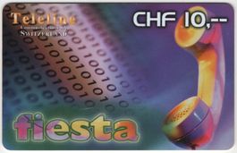 10 CHF Telefon (2. Auflage) - Teleline Fiesta Prepaidkarte