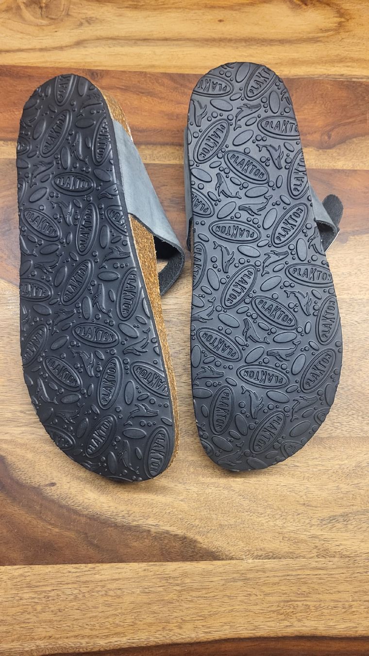 Damenschuhe: Plankton Ledersandalen, Grösse 39, Grau – Neu (gemäss Beschreibung) aus Basel von Lafadarsch 1