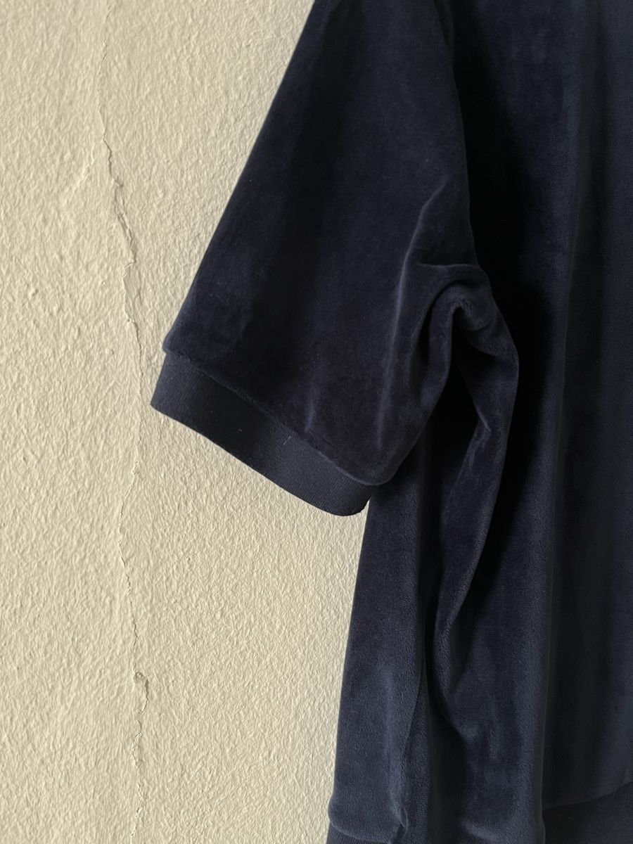 Magliette Polo: Polo en velours bleu marine – Usato da La Chaux-de-Fonds venduto da vert_j 2