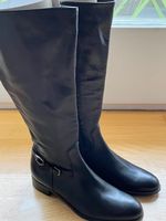Elegante schwarze Lederstiefel von Andrea - Gr. 37 - NEU