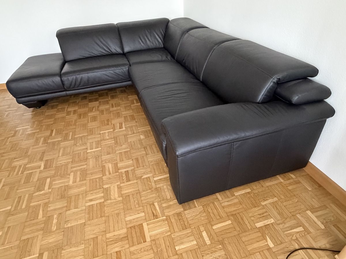 Divani: Schönes Ecksofa Leder schwarz – Usato da Liestal venduto da Enverkahraman 3