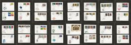 32 FDC Liechtenstein 1974 bis 1976 , 1980 bis 1982