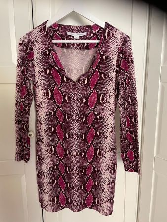 Schlangenmuster-Minikleid von Diane von Furstenberg S/M